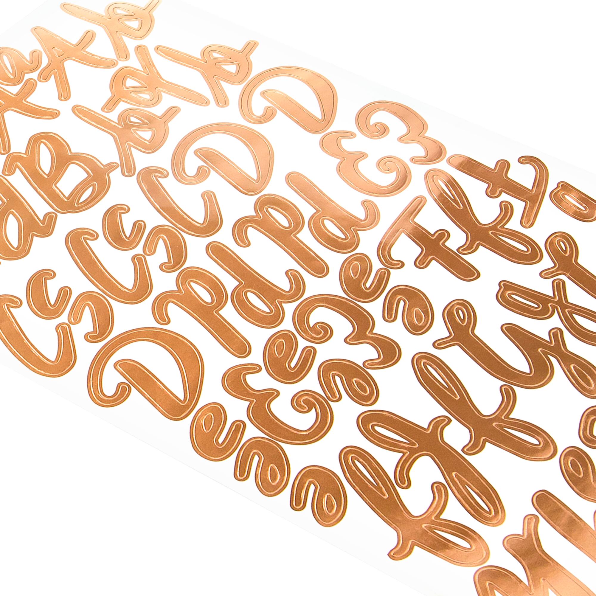 Rose Gold Handwritten Alphabet Stickers by Recollections™